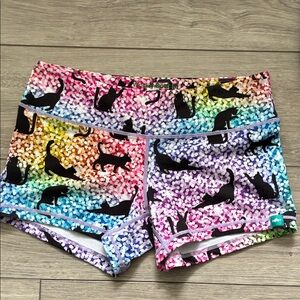 WODBOTTOM Colorful Cat Print Shorts